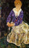 Egon Schiele "La femme de l'artiste assise" 1918  Graphische Sammlung, Albertina Vienne